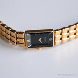Vintage ▾ Seiko V220 5A00 R0 orologio | Orologio quadrante nero degli anni '90 per le donne
