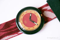1992 swatch POP PWB160 Red Velvet Uhr | Gold Pop swatch Uhr
