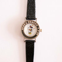 Pequeña cosecha Minnie Mouse reloj con piedras preciosas | Elegante Disney reloj