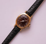 Seltener Jahrgang Timex Mechanisch Uhr Für Frauen mit Schokoladenwahl