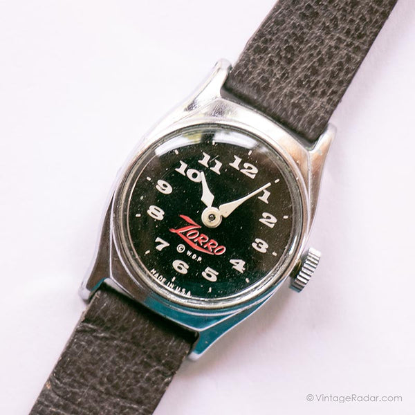 Vintage Zorro US -Zeit Uhr | Mechanischer Silberfarben Uhr