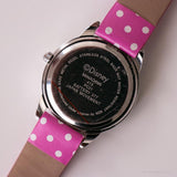 Tono plateado vintage Minnie Mouse reloj con pulsera de lunares