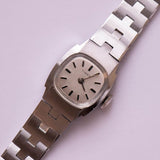 Square Silver-Tone Timex Mechanical Watch | Tiny Timex Watch For Women