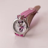 Sily-tone vintage Minnie Mouse montre avec bracelet à pois