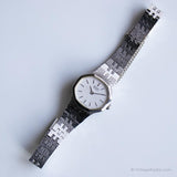 Ancien Seiko 4700-5019 montre | Tons argentés des années 90 montre pour elle