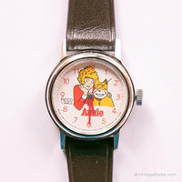 Annie vintage reloj | Mecánico de tono plateado de los 80 reloj