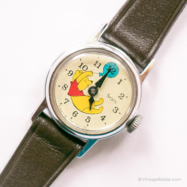 Seltener Jahrgang Winnie the Pooh Sears Uhr | Disney Mechanisch Uhr