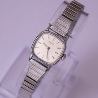 Retro-Vintage Mechanical Timex Watch | Small Silver-Tone Timex Watch