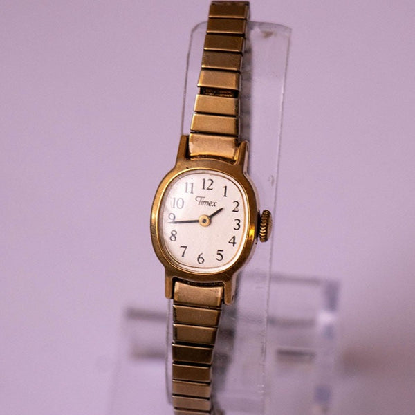Tiny Gold-Tone Mechanical Timex Women's Watch Ladies Dress Watch