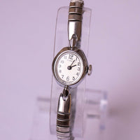 Small Vintage Timex Dress Watch | Silver-Tone Mechanical Ladies Watch