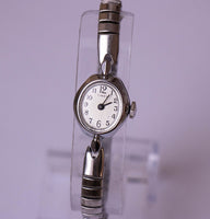 Kleiner Jahrgang Timex Kleid Uhr | Mechanische Damen silberton Uhr