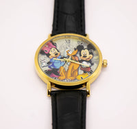 Mickey Mouse Plutón y Minnie Mouse Cuarzo vintage reloj