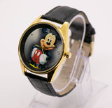 De gran tamaño Mickey Mouse Tono dorado reloj para hombre y mujer