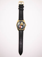 De gran tamaño Mickey Mouse Tono dorado reloj para hombre y mujer
