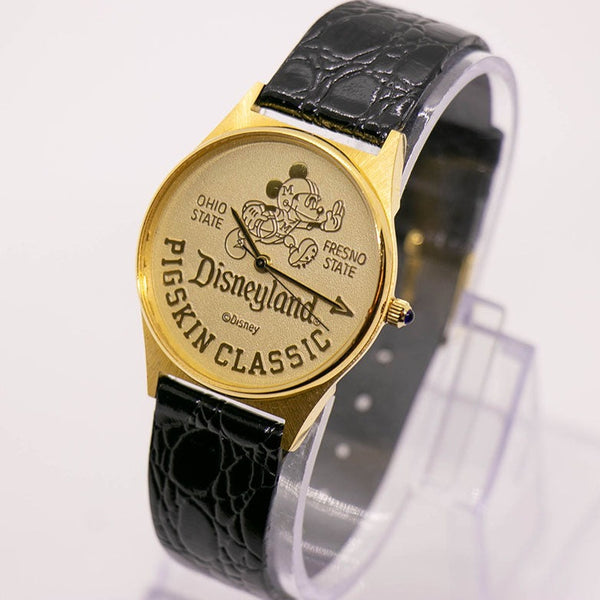 1994 Helbros Maßgeschneiderte Schweinslederklassiker Mickey Mouse Uhr