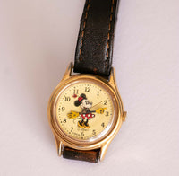 Gold-Ton Lorus V515-6080 A1 Minnie Mouse Uhr | Japan Quarz Uhr