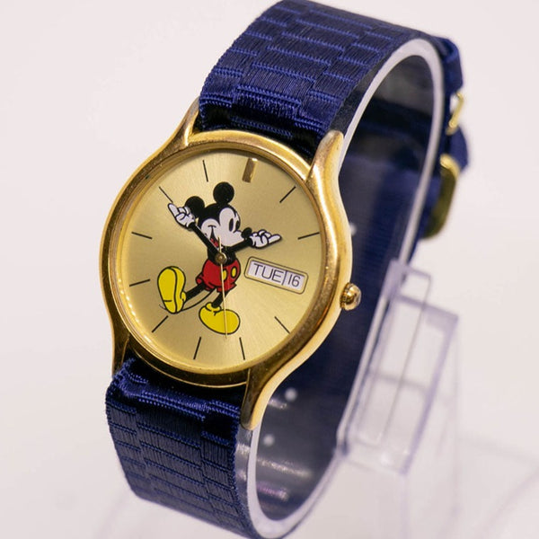 1990 Mickey Mouse Parties suisses Sangle de l'OTAN bleue montre