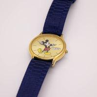 1990er Jahre Mickey Mouse Schweizerteile blauer NATO -Gurt Uhr