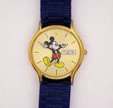 Década de 1990 Mickey Mouse Partes suizas Correa azul de la OTAN reloj