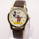 42 mm di grandi dimensioni bicolore Mickey Mouse Guarda il cinturino marrone