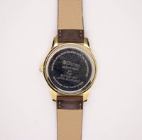 Dos tonos grandes 42 mm Mickey Mouse reloj Correa marrón