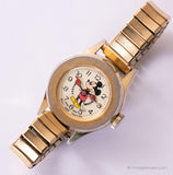 1960s خمر النغمة الذهب Bradley Mickey Mouse ساعة ميكانيكية نادرة