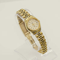 Luxury Timex Indiglo Gold Day-Date Watch for Women 1990s Vintage