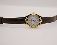 Tono in oro insolito Timex Indiglo Watch degli anni '90 Design retrò