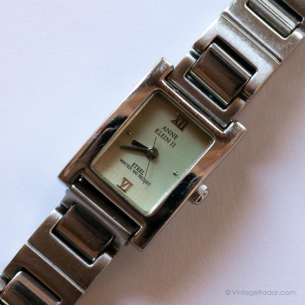 Tono plateado vintage Anne Klein II reloj | Oficina reloj para mujeres