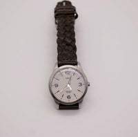 Timex Orologio da orologio in pelle marrone indiglo Classic Orologi da polso degli anni '90