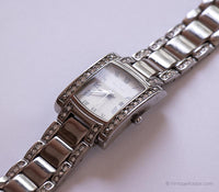 Jahrgang Anne Klein Damenkleid Uhr | Silberton-Braut Uhr