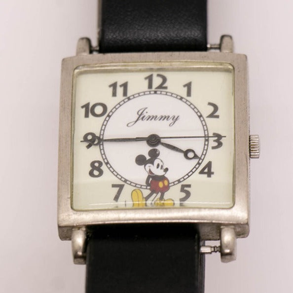 Cuadrado Jimmy Mickey Mouse reloj | Correa de la OTAN Disney reloj