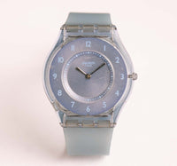 جلد Swatch مشاهدة الأزرق النعومة SFN120 | سيليكون جيلي رفيع Swatch راقب