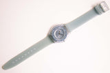 Skin Swatch Watch Blue Softness SFN120 | Thin Jelly Silicone Swatch Watch