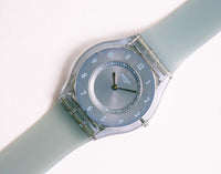 Piel Swatch reloj Suavidad azul SFN120 | Silicona gelatina delgada Swatch reloj