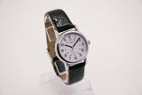 Cuero negro reloj Correa Timex Indiglo reloj | Moderno Timex Relojes