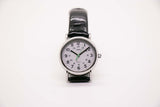 Cuir noir montre Sangle Timex Indiglo montre | Moderne Timex Montres