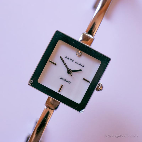 Quadrato vintage Anne Klein Diamond Watch | Orologio da donna di lusso