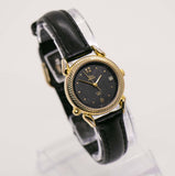Art Deco 90s Black Dial Timex Watch for Women | Ladies Date Timex Watch