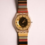 2001 THINE SFK155 Skin Swatch | Gold Tone Swatch Skin Watch