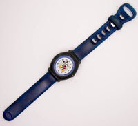 Black and Blue Plastic Mickey mouse Snap Watch for Men and Women