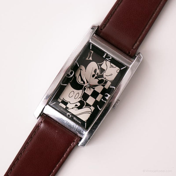 Rare Mickey Mouse Disney montre | Cadeau de Noël vintage Jaz Square montre