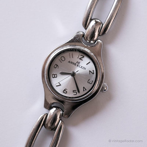 Vintage Silber-Ton Anne Klein Uhr | Designer Uhr für Frauen