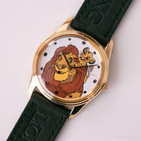 Der König der Löwen Disney Geschenk Uhr | Simba und Mufasa Vintage Gold Ton Uhr