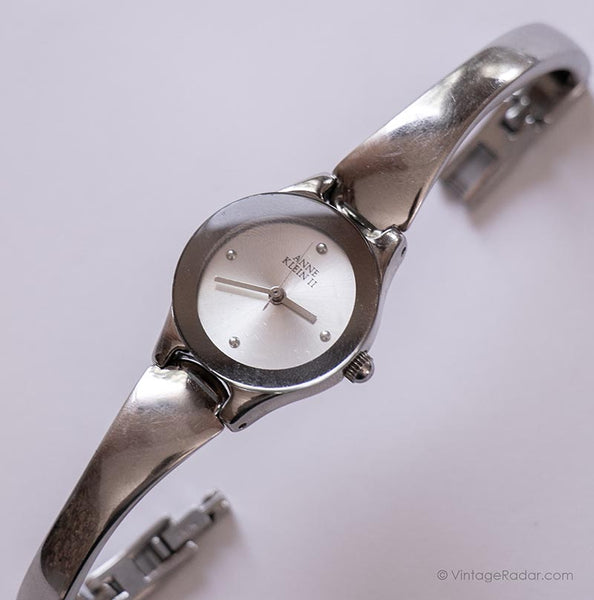 Vintage Silber-Ton Anne Klein II Uhr | Minimalistische Damen Uhr
