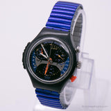 Raro 1998 Swatch Activación SOI401 reloj | Alarma de crono vintage Swatch