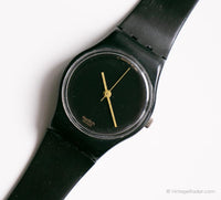 1988 Swatch Lady LB119 BLACK MAGIC Watch | 80s Black Swatch Lady Watch