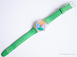 1992 Swatch Lady LK131 Piastrella montre | Couleurs pastel des années 90 Swatch montre