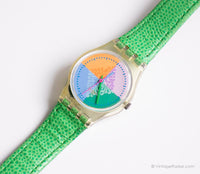 1992 Swatch Lady LK131 Piastrella reloj | Dama de colores pastel de los 90 Swatch reloj