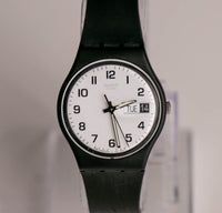 1999 Swatch Encore une fois GB743 montre | Date de jour minimaliste Swatch